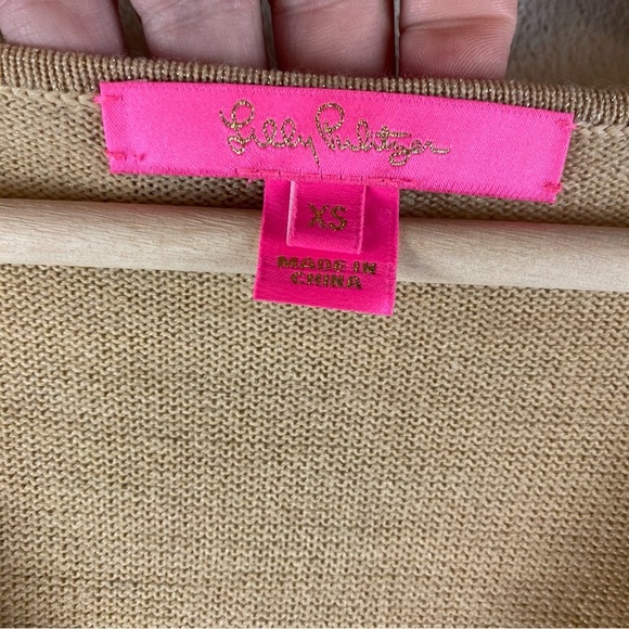 LILLY PULITZER Sariya Wool Blend Metallic Shimmer Sweater Dress Size XS - Picture 10 of 10